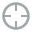 Icon of circle with aiming reticle marks representing the crosshair tool in the toolbar.