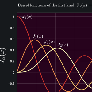 Thumbnail link to the examples/styling/mathtext/latex_bessel.py example shows a plot with the first four Bessel function J_0 to J_3 with mathtext labels and a mathtext title.