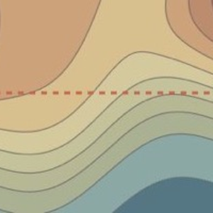 Thumbnail of filled terrain contours crossed by a draggable transect.