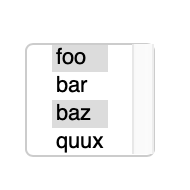 Thumbnail link to the examples/interaction/widgets/multiselect.py example shows a simple example of a multi-select widget.